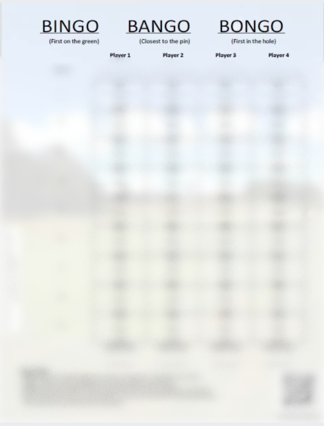 Bingo Bango Bongo Template