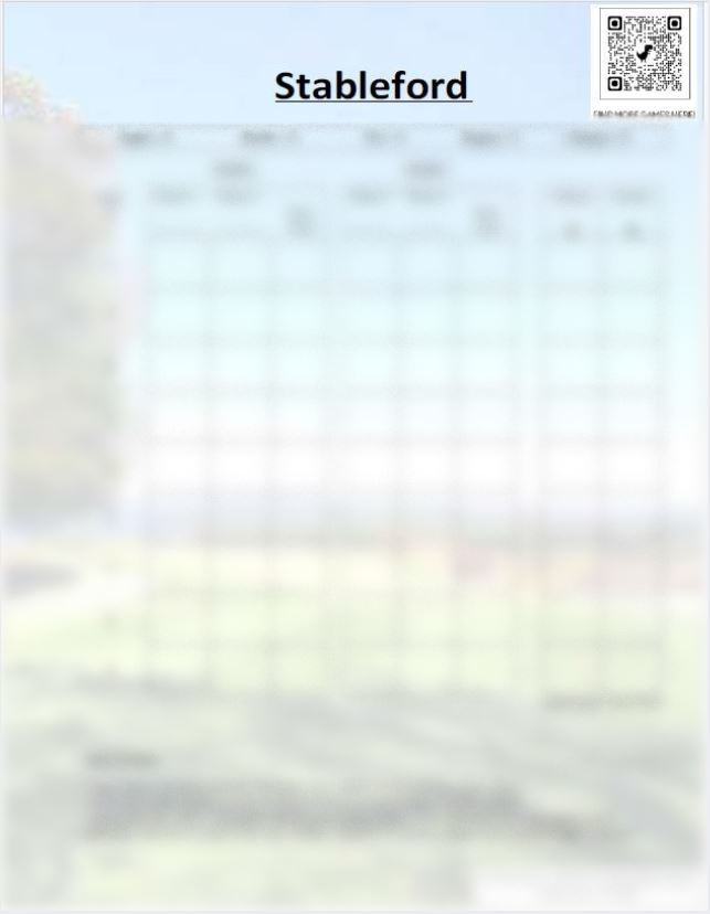 Stableford Template Teams